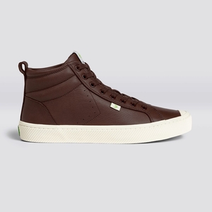 OCA HIGH Cariuma High Top Premium Cuir Marron Homme | YNV-3580784